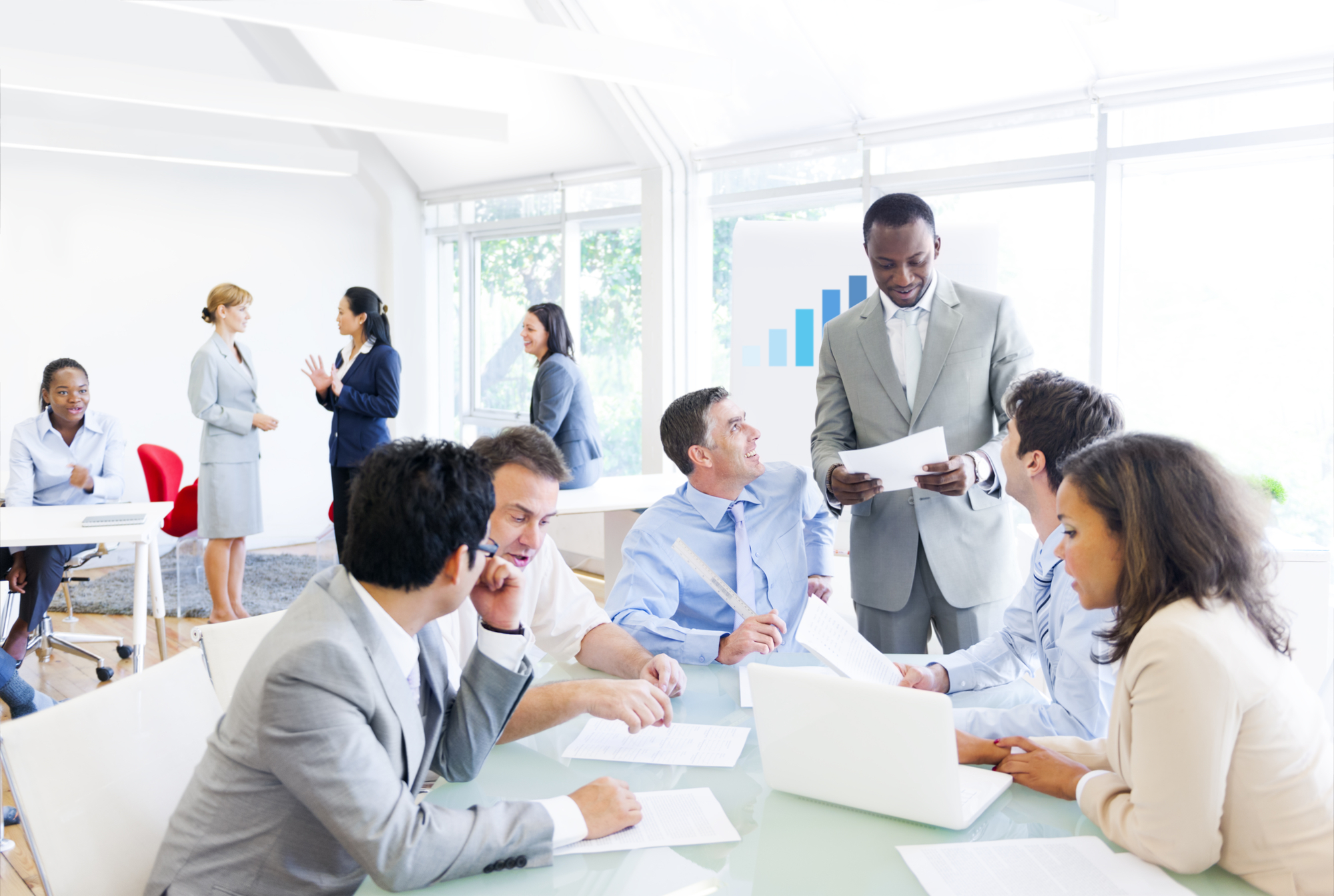 Group of Multi Ethnic Corporate People In A Business Meeting